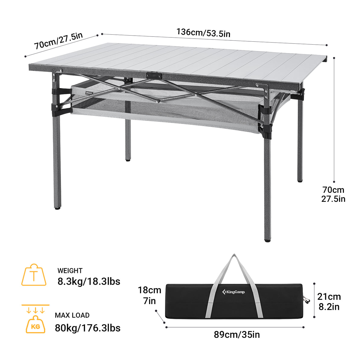 Sierra Designs Easy Roll Aluminum Table