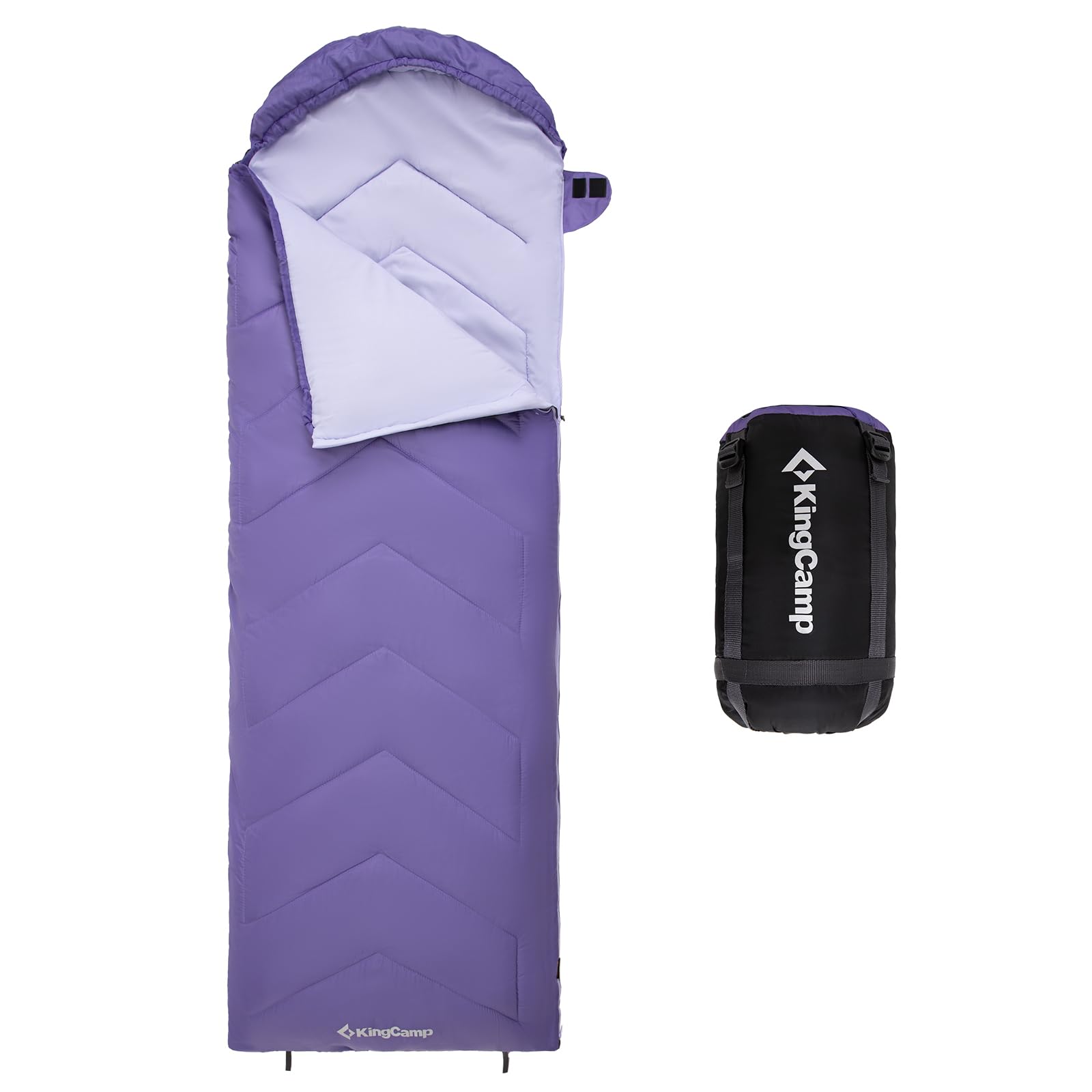 KingCamp HURON 250 Hooded Rectangular Sleeping Bag