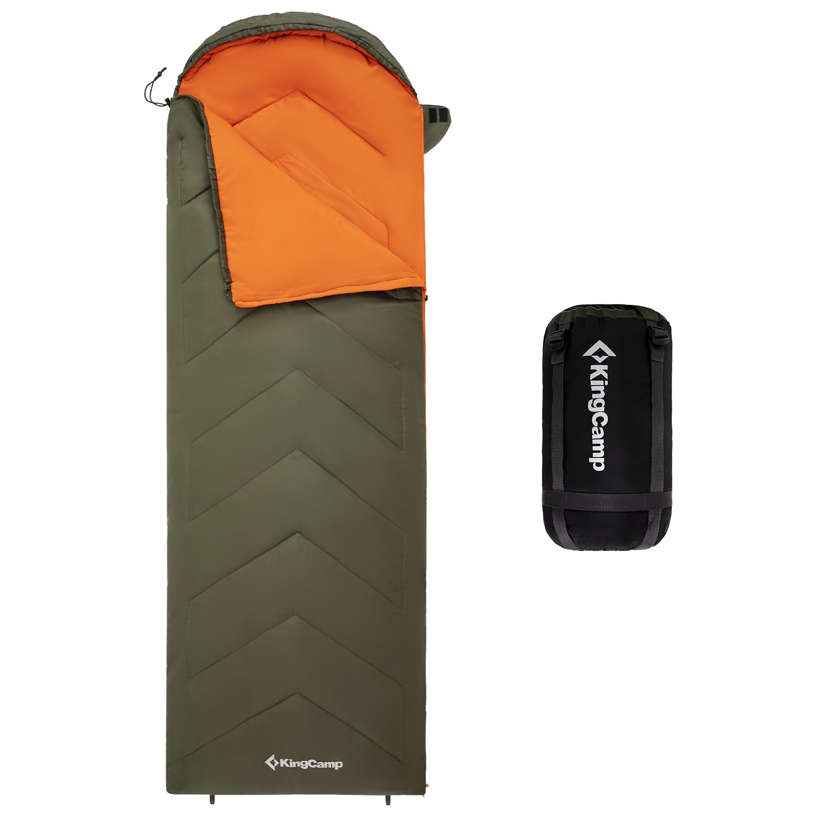 KingCamp HURON 250 Hooded Rectangular Sleeping Bag