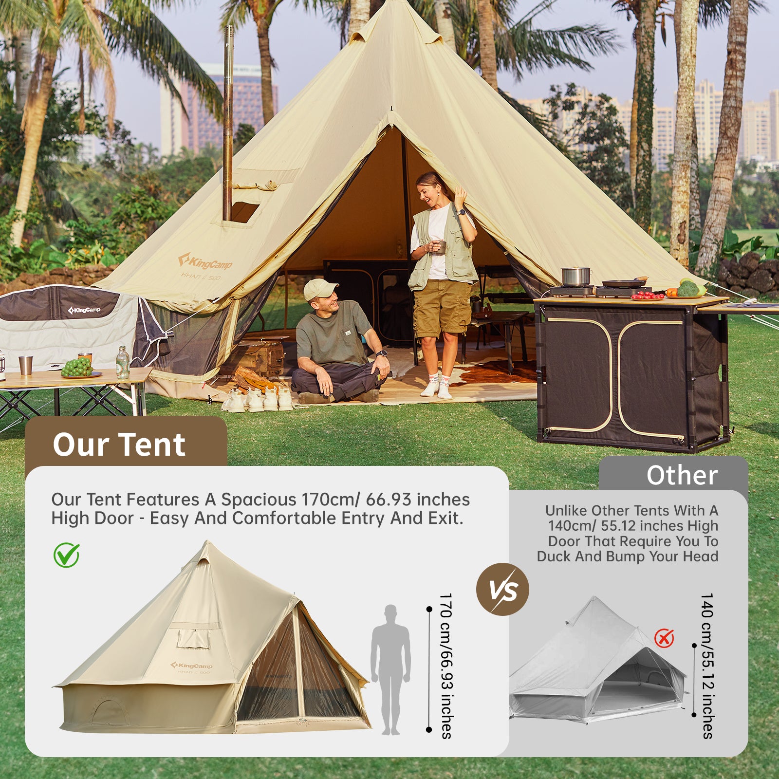 KingCamp KHAN C 400/500 4-Season Bell Tent