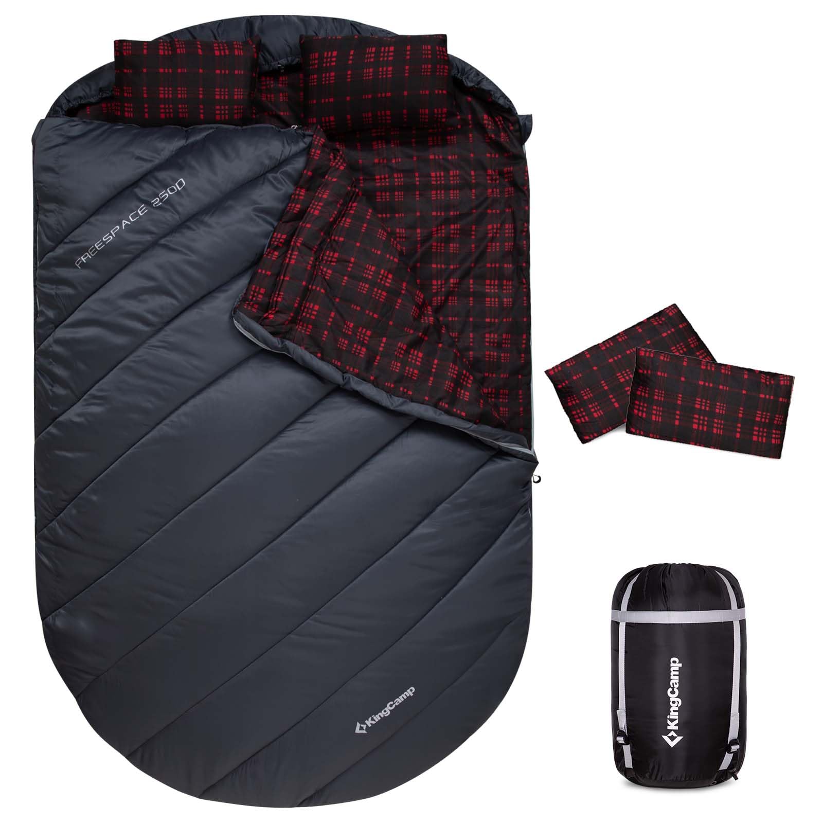 KingCamp FREESPACE 250D Flannel Lined Double Sleeping Bag