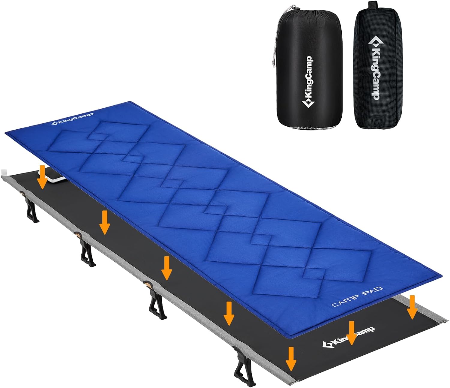 KingCamp Ultralight Camping Cot & Padding Set