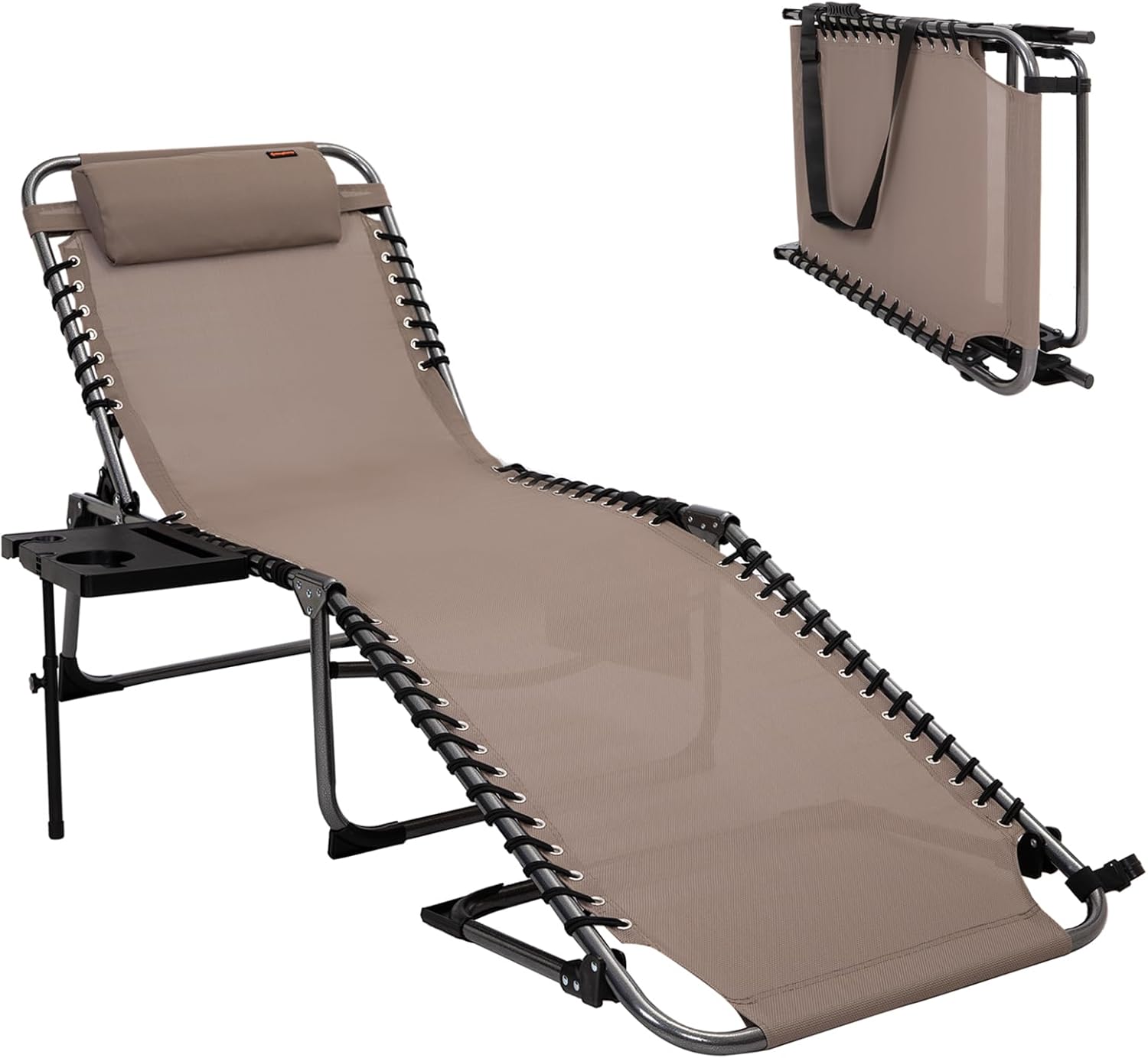 KingCamp WILLOW C20 Lounge Chair with Table Attached