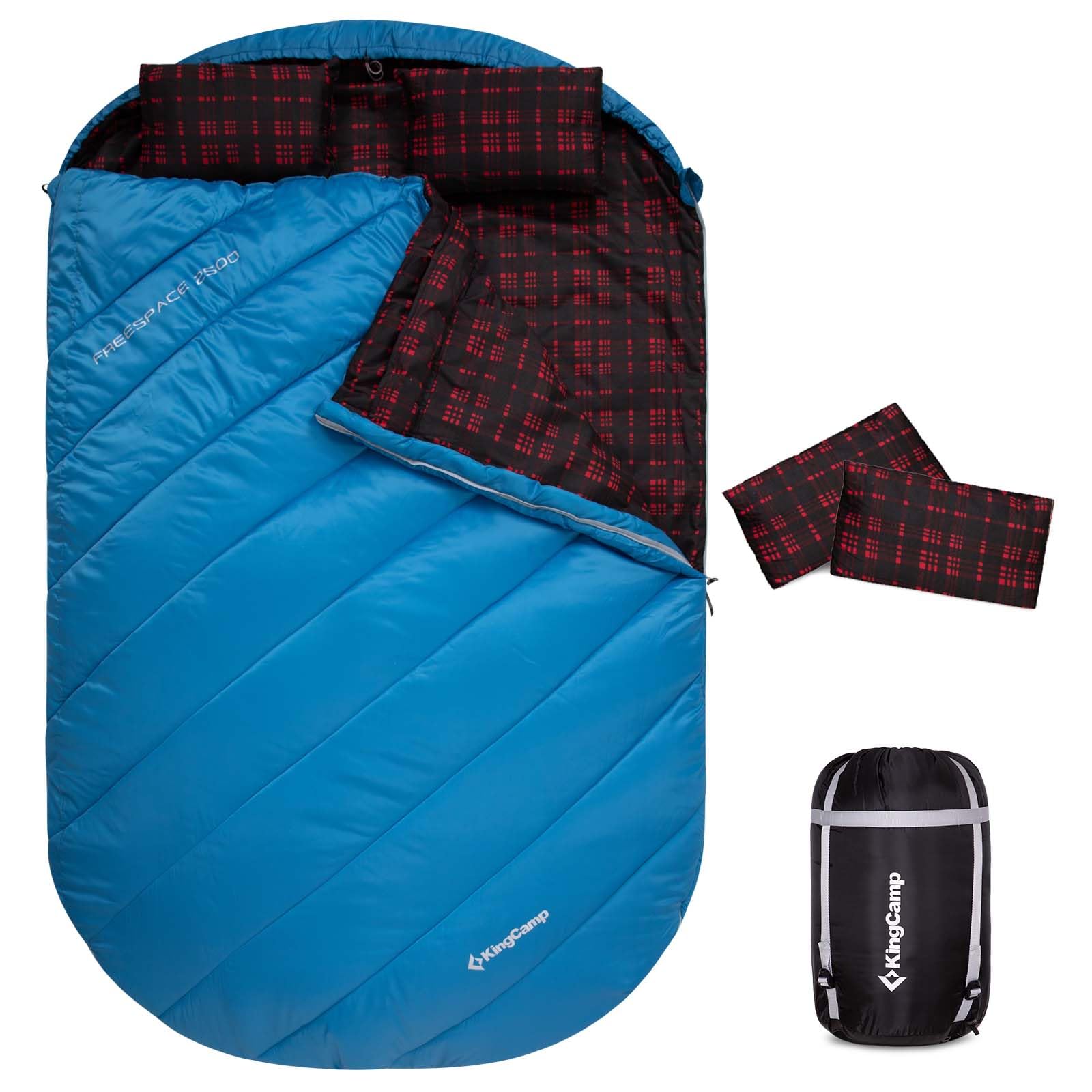 KingCamp FREESPACE 250D Flannel Lined Double Sleeping Bag