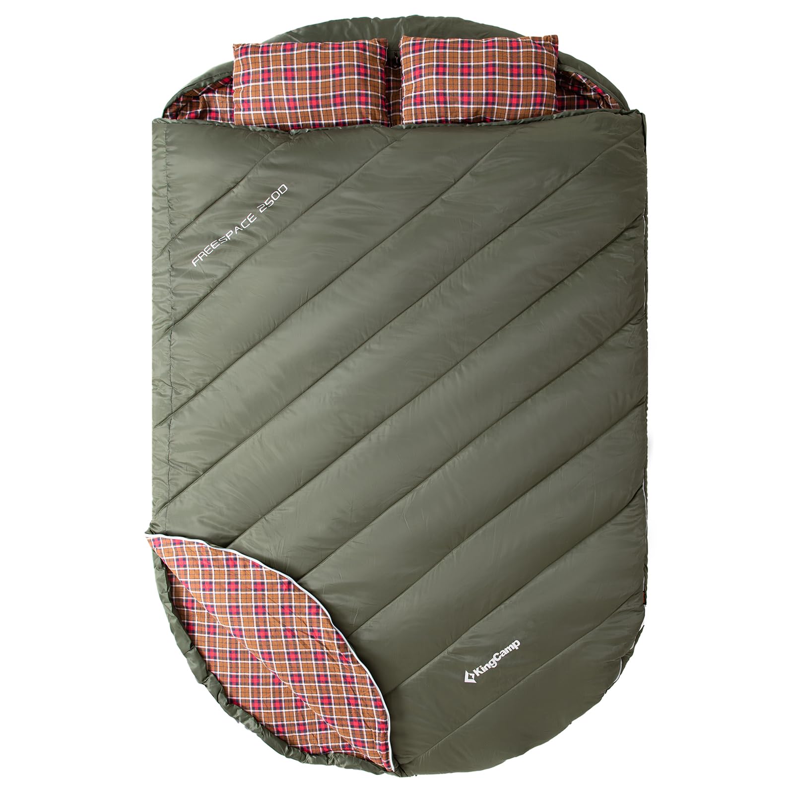 KingCamp FREESPACE 250D Flannel Lined Double Sleeping Bag