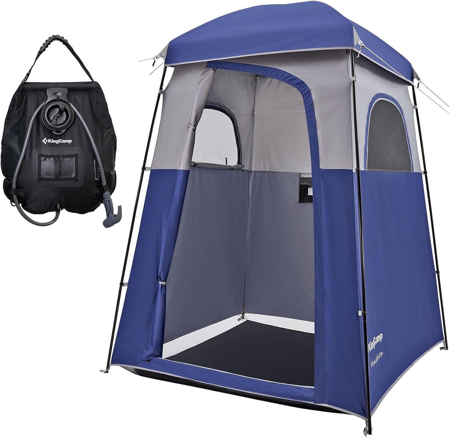 KingCamp Single Room Shower Tent with Solar Shower Set