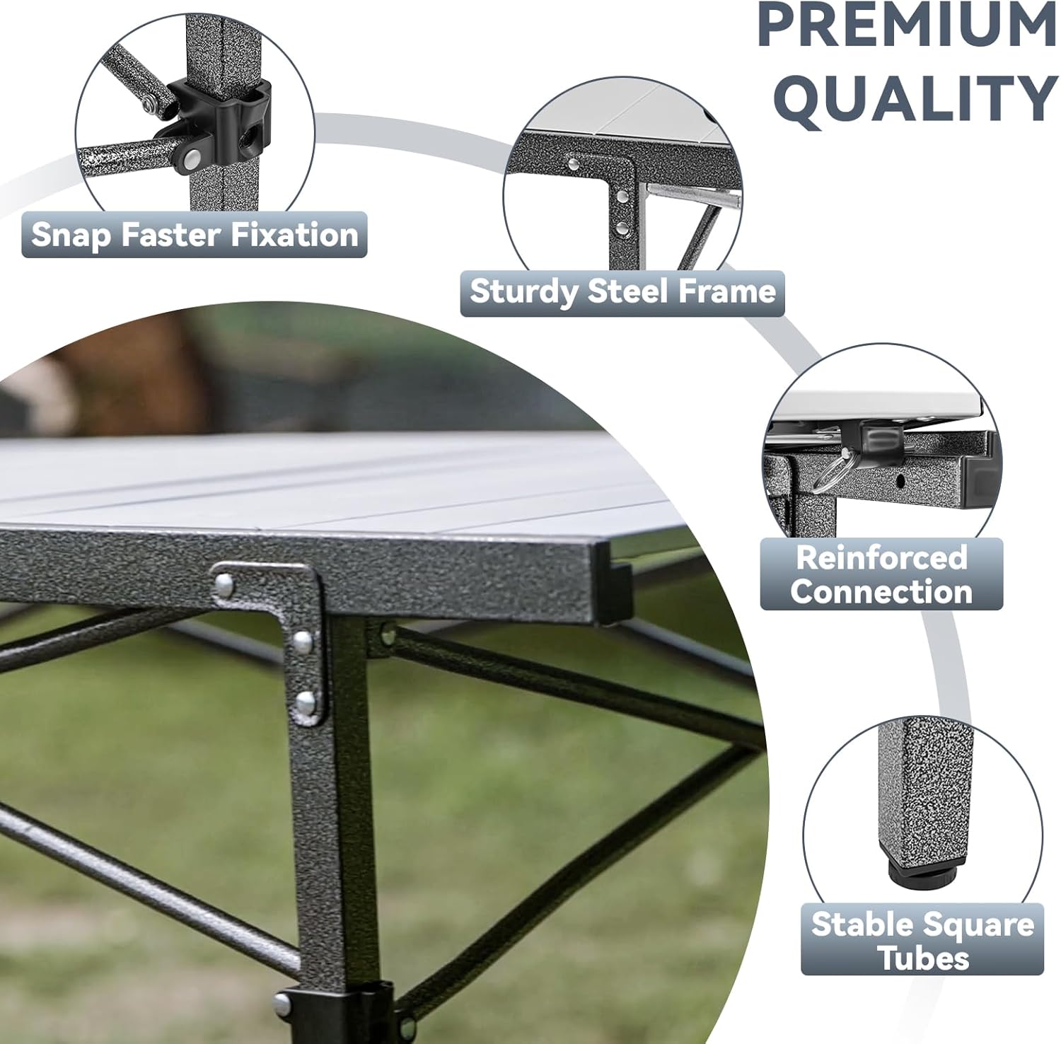 KingCamp GRANITE Aluminum Folding Table for 4-6 Person