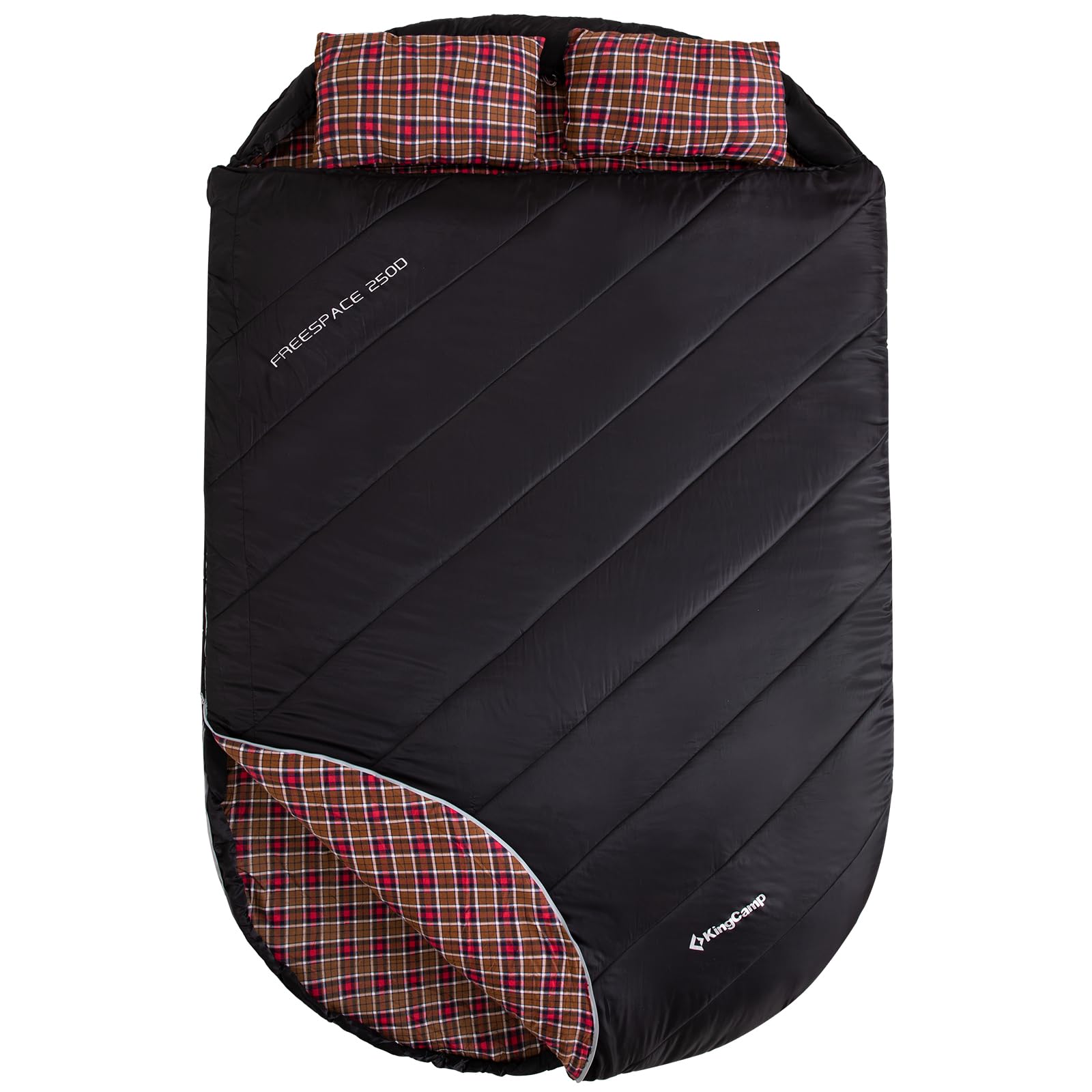 KingCamp FREESPACE 250D Flannel Lined Double Sleeping Bag