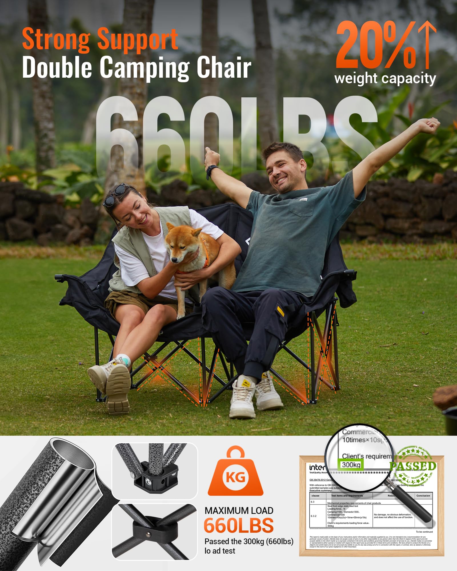 KingCamp CANNA C20 PLUS Loveseat Double Seat Chair