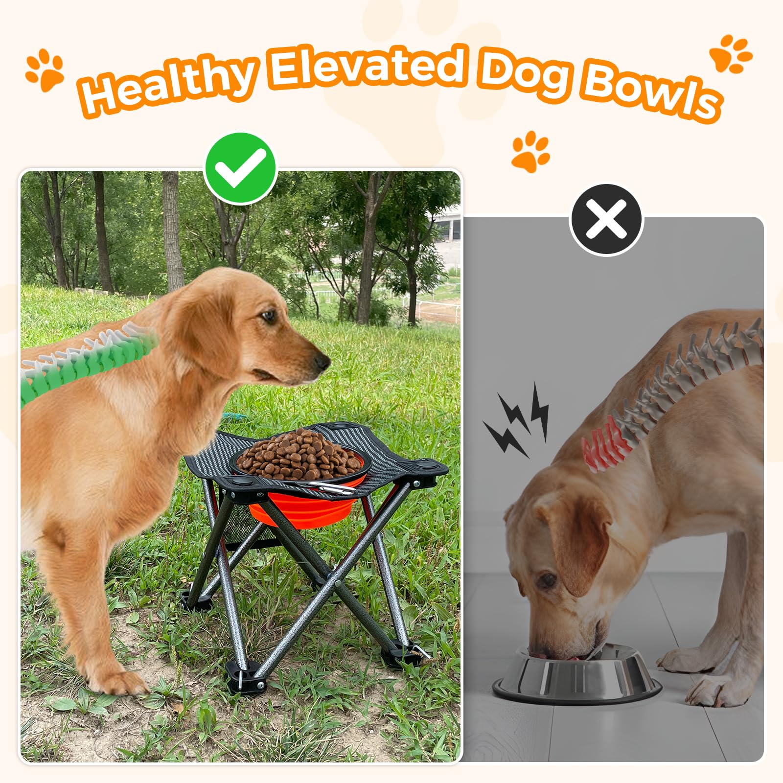 KingCamp PETS Elevated Dog Bowls