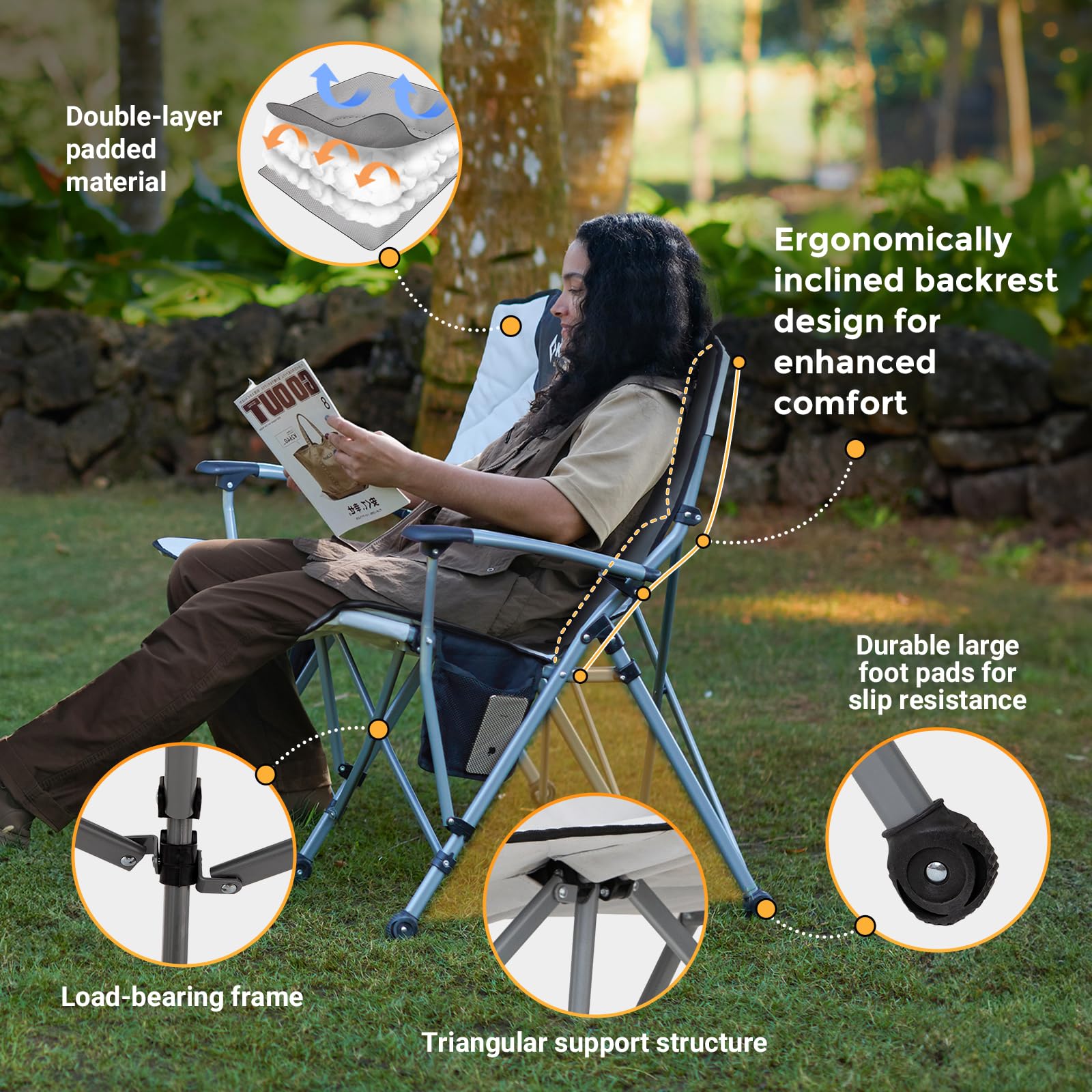 KingCamp POLAR C20 Loveseat Double Seat Outdoor Chair