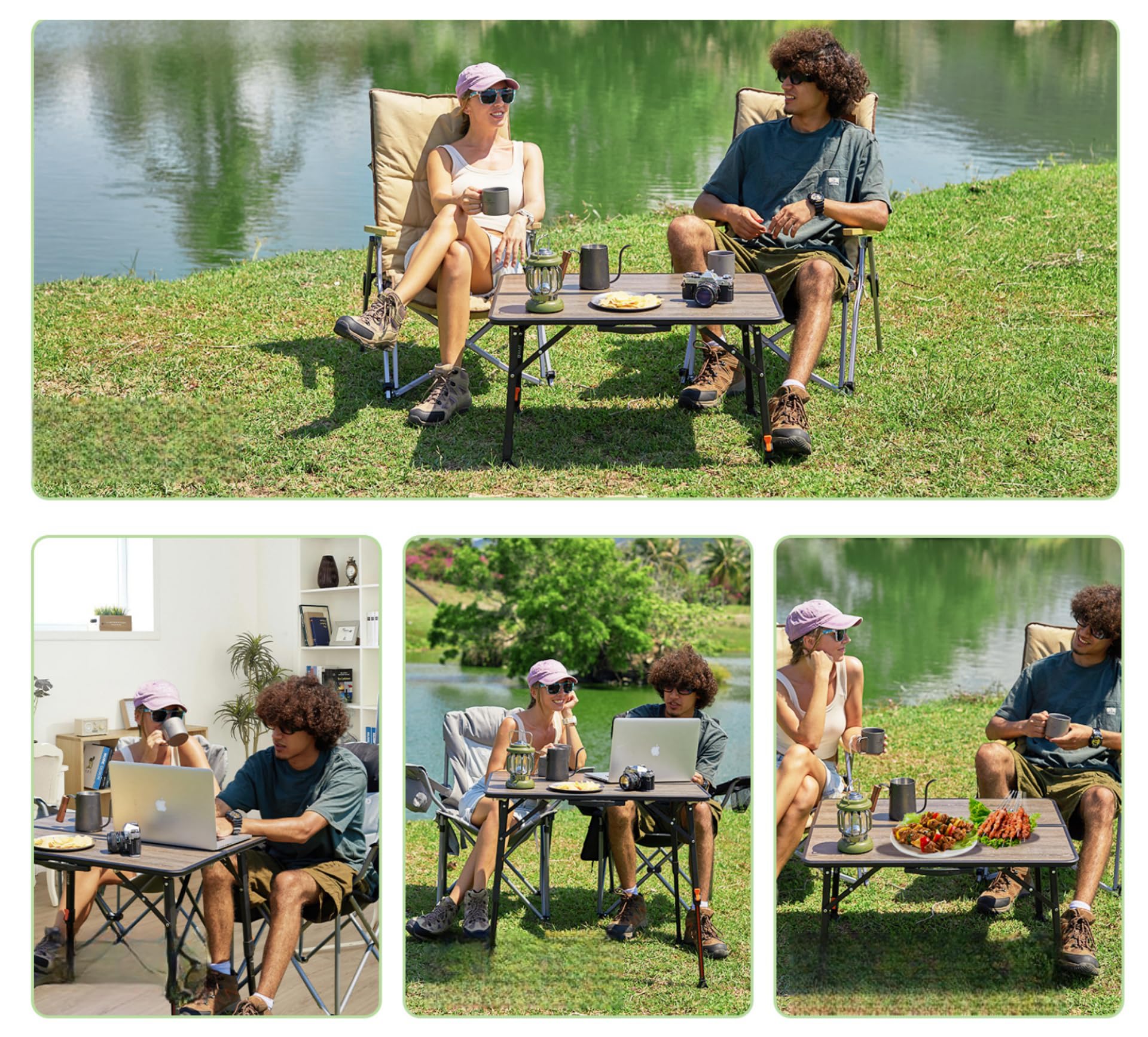 KingCamp GRANITE P8060 Folding Fiberglass Camping Table