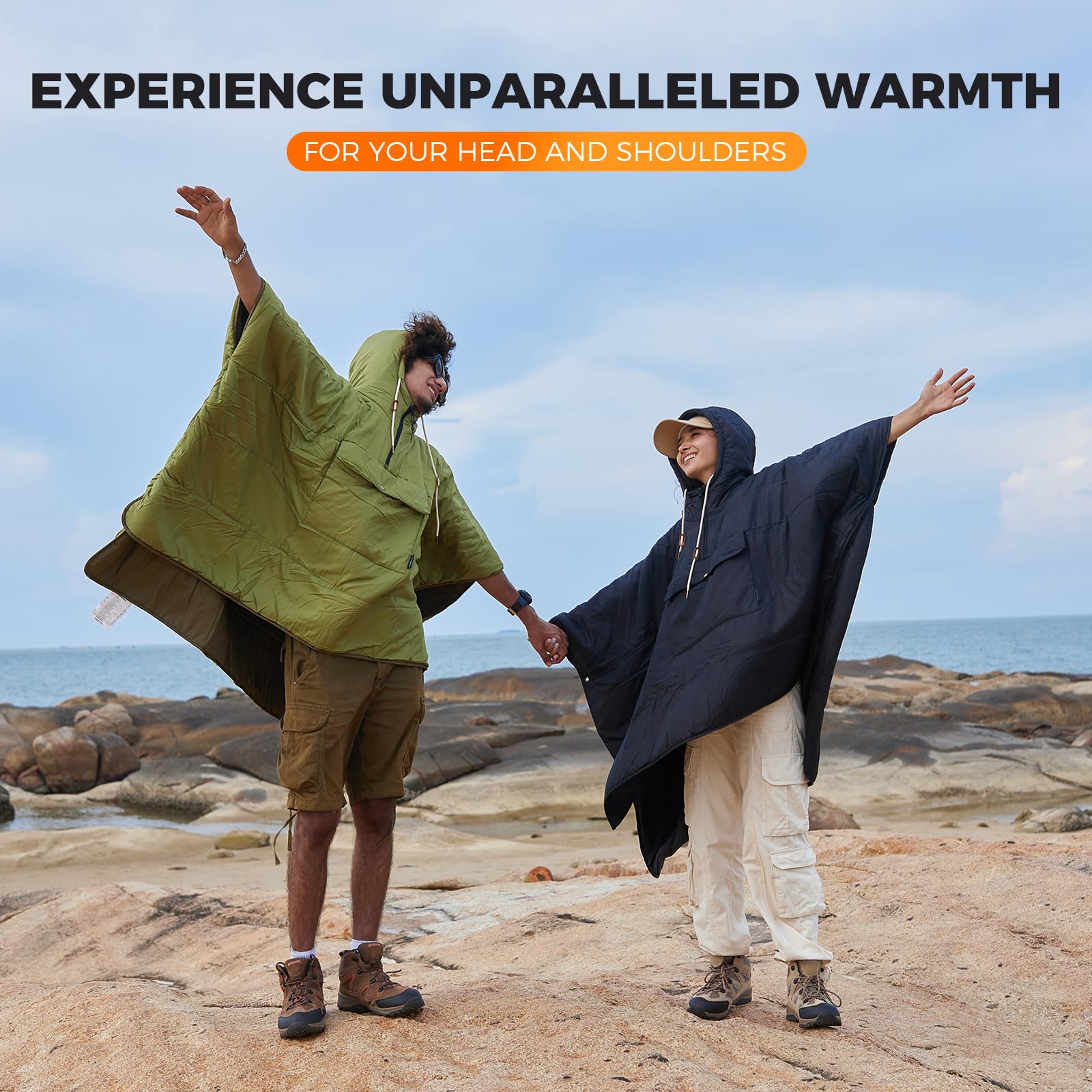 KingCamp MURANO 180 Hooded Outdoor Poncho Blanket