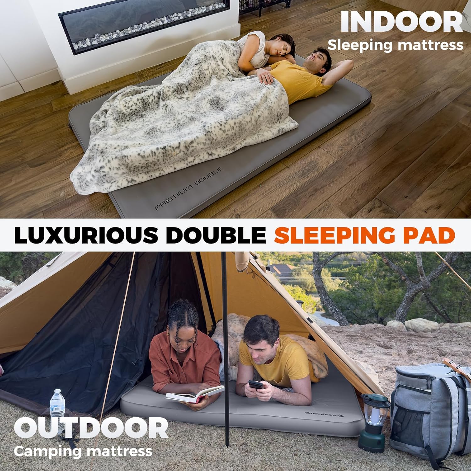 KingCamp PREMIUM DOUBLE Self-Inflating Sleeping Pad