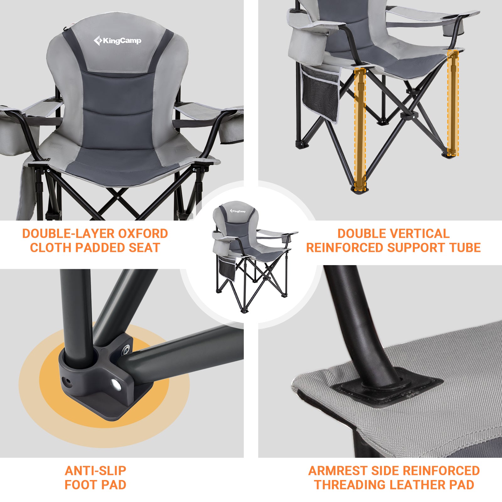 KingCamp Lumbar Support Oversized Camping Chair