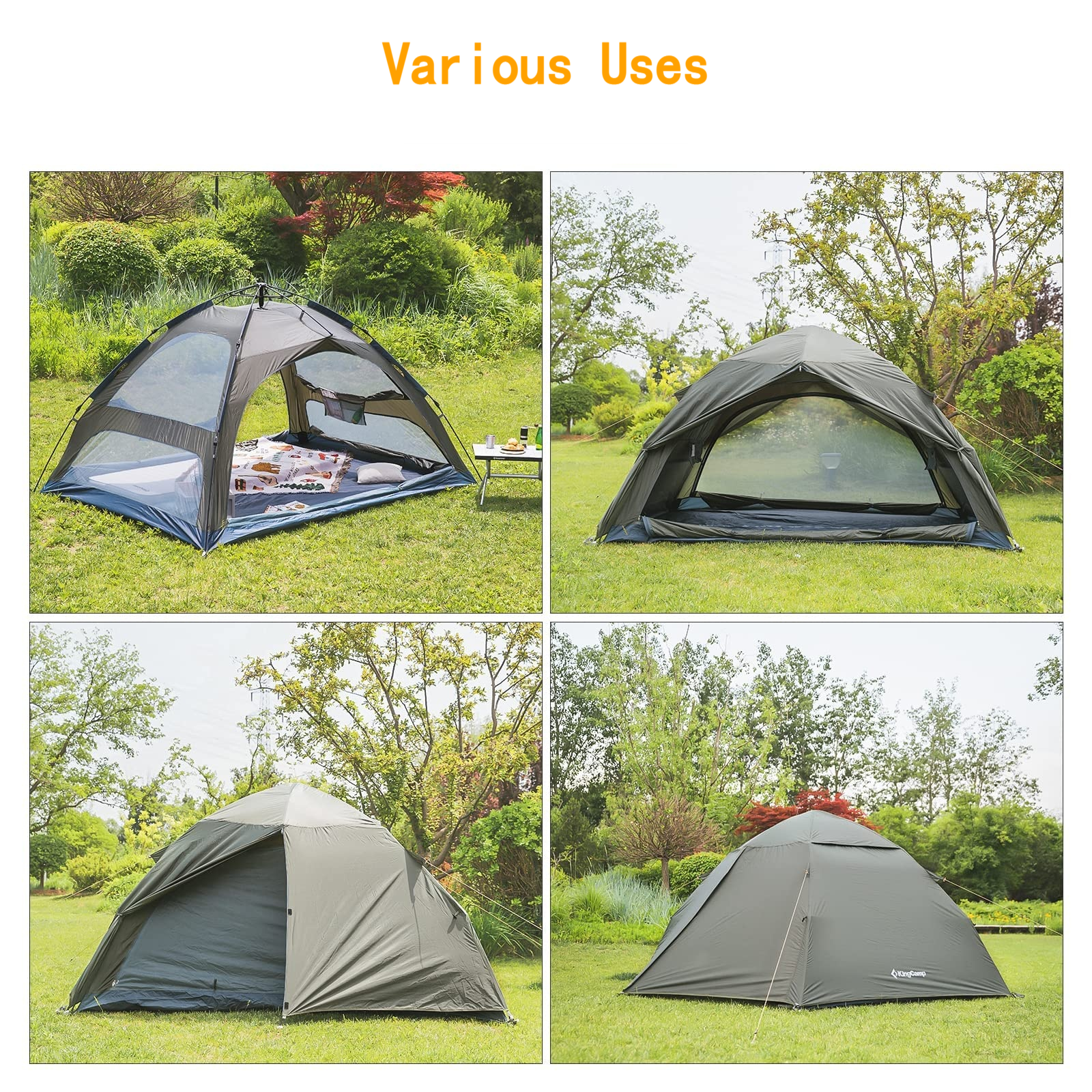 KingCamp Quick-Open 5 Person Pop-up Camping Tent