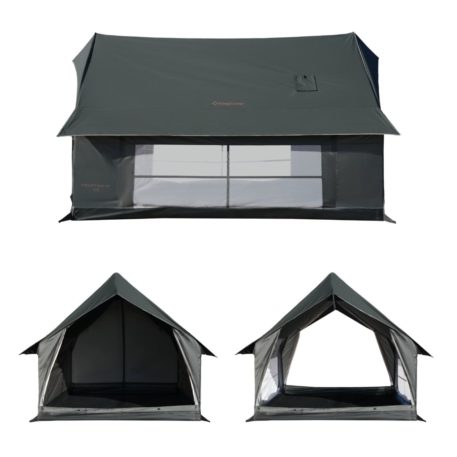 KingCamp MOUNTAIN IN C2 4-Season Cabin Tent with Stove Jack