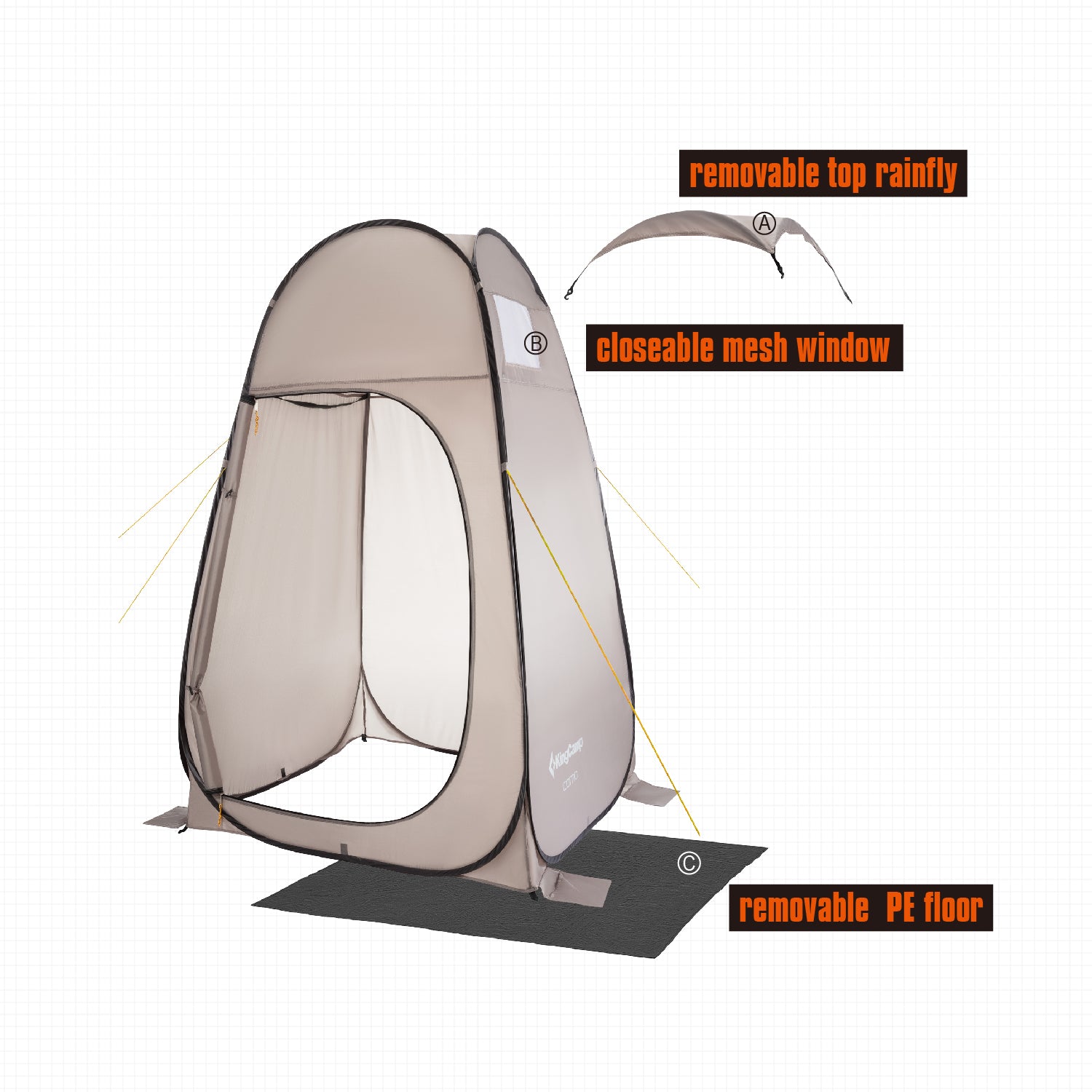 KingCamp COMO Portable Showers & Privacy Tent