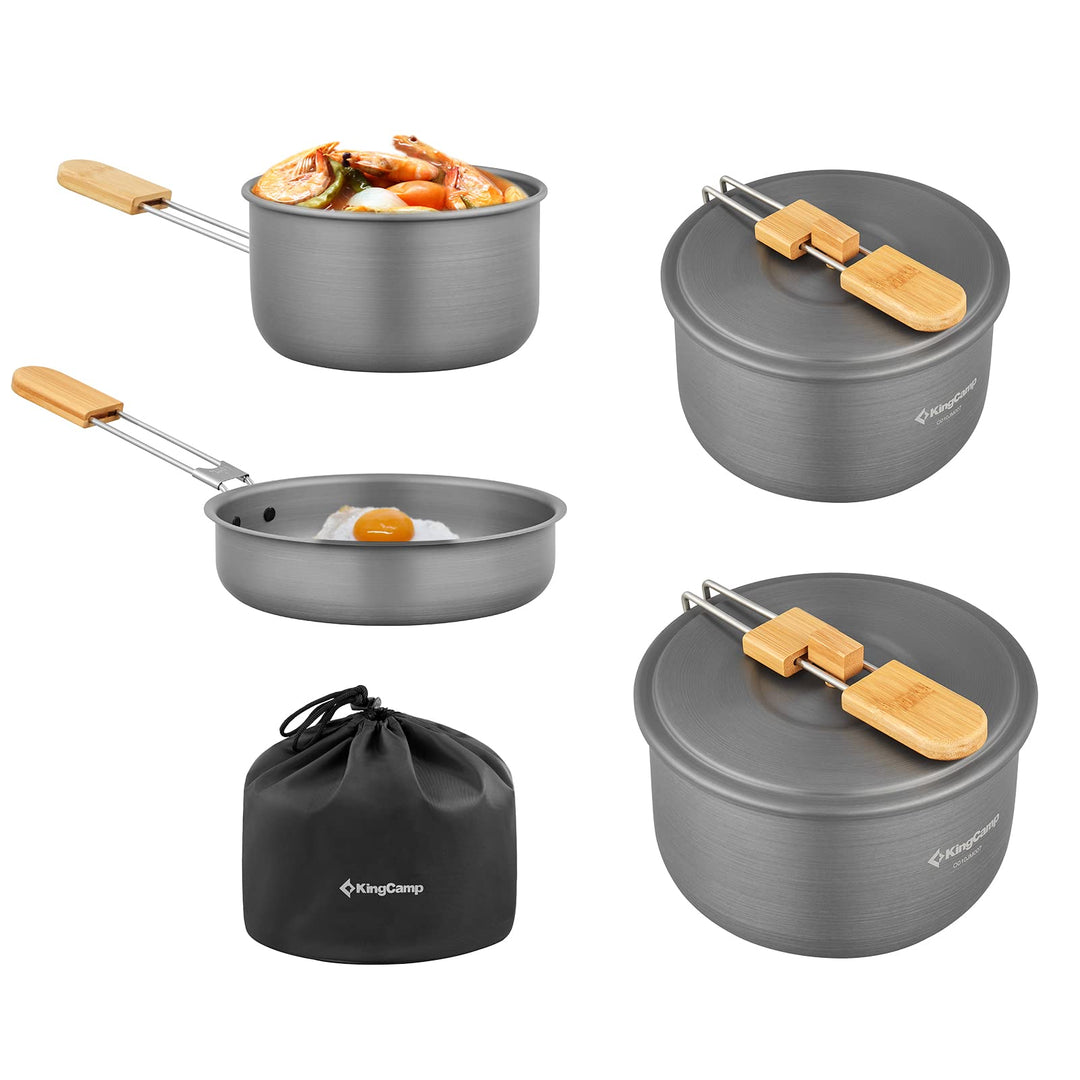 Camping Cookware Outdoor Pot Kettle Frying Pan Gear Portable